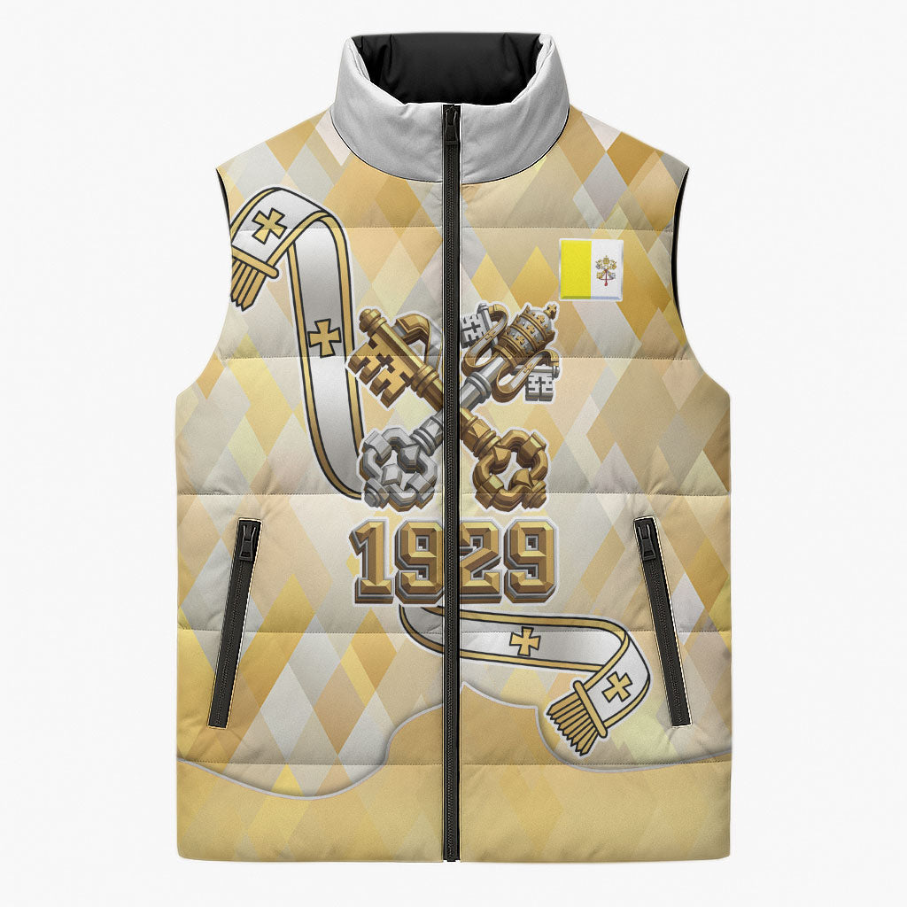 Vatican City Sleeveless Puffer Jacket Catholic Heritage St Peters Square - Coat Of Arms 1929