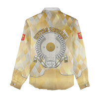 Vatican City Women Casual Shirt Catholic Heritage St Peters Square - Coat Of Arms 1929