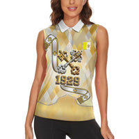 Vatican City Women Sleeveless Polo Shirt Catholic Heritage St Peters Square - Coat Of Arms 1929