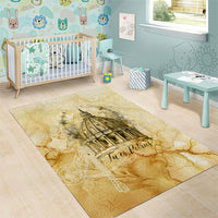 Vatican City St Peters Basilica Area Rug Papal Tiara - Tu Es Petrus Catholic Watercolor