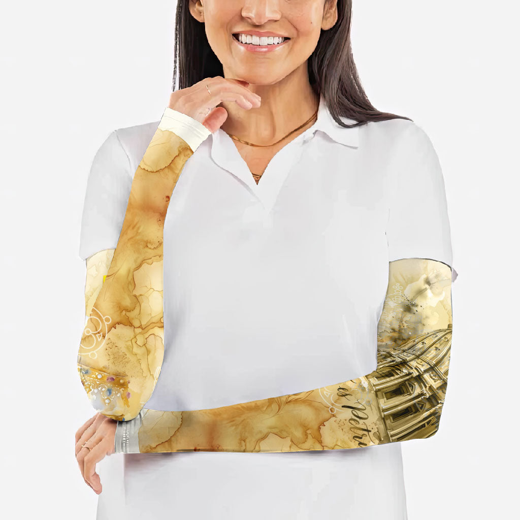 Vatican City St Peters Basilica Arm Sleeves Papal Tiara - Tu Es Petrus Catholic Watercolor
