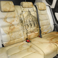 Vatican City St Peters Basilica Back Car Seat Cover Papal Tiara - Tu Es Petrus Catholic Watercolor