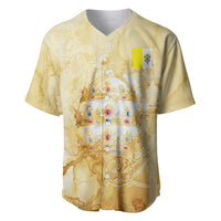 Vatican City St Peters Basilica Baseball Jersey Papal Tiara - Tu Es Petrus Catholic Watercolor
