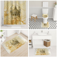Vatican City St Peters Basilica Bathroom Set Papal Tiara - Tu Es Petrus Catholic Watercolor