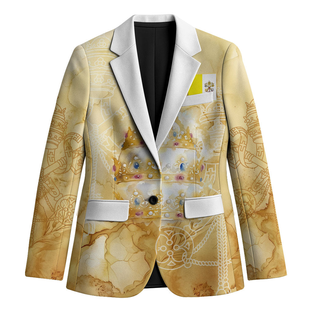Vatican City St Peters Basilica Blazer Papal Tiara - Tu Es Petrus Catholic Watercolor