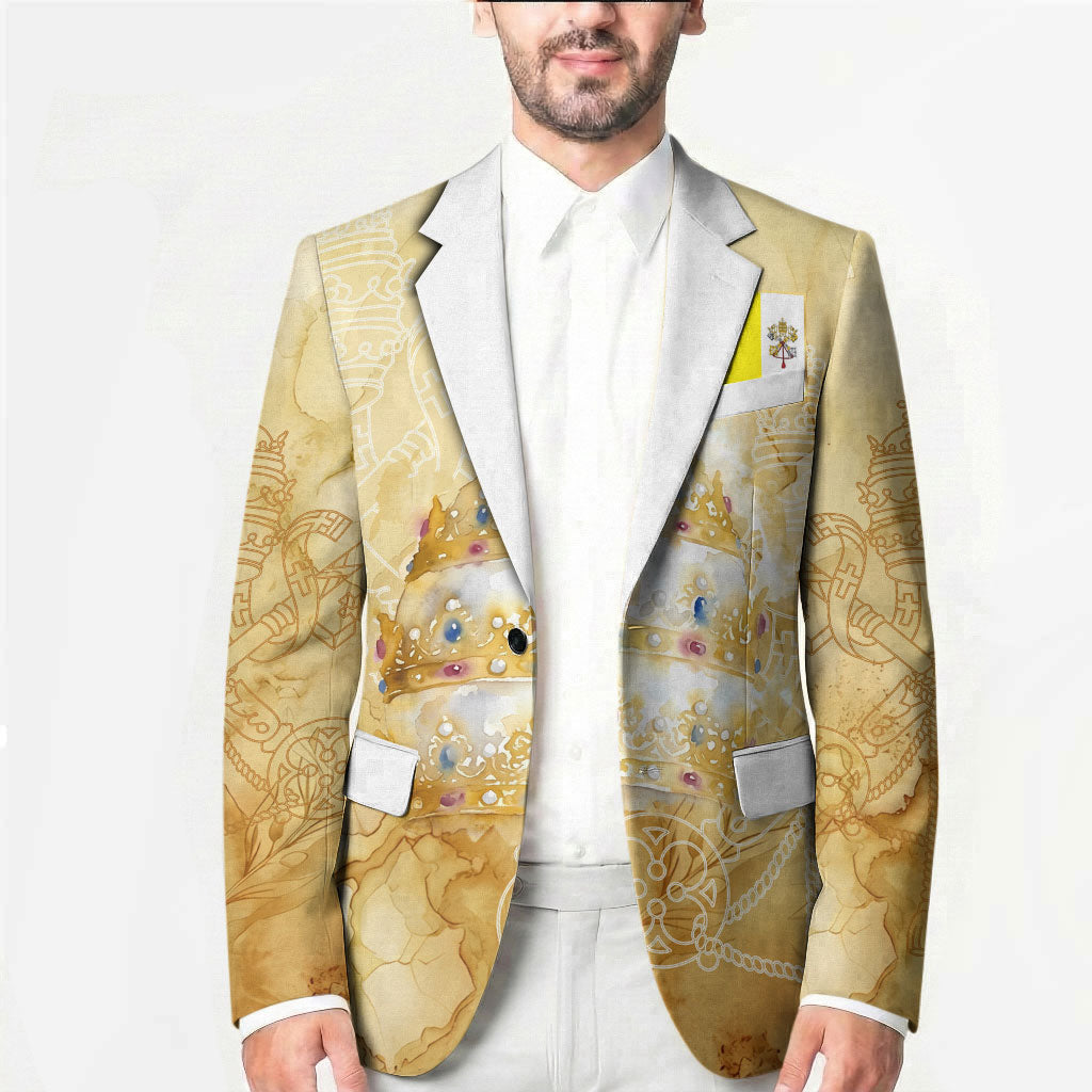 Vatican City St Peters Basilica Blazer Papal Tiara - Tu Es Petrus Catholic Watercolor