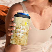 Vatican City St Peters Basilica 4 in 1 Can Cooler Tumbler Papal Tiara - Tu Es Petrus Catholic Watercolor