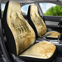 Vatican City St Peters Basilica Car Seat Cover Papal Tiara - Tu Es Petrus Catholic Watercolor