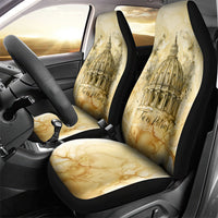 Vatican City St Peters Basilica Car Seat Cover Papal Tiara - Tu Es Petrus Catholic Watercolor