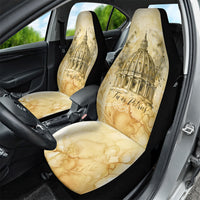 Vatican City St Peters Basilica Car Seat Cover Papal Tiara - Tu Es Petrus Catholic Watercolor