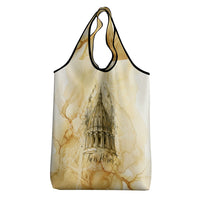 Vatican City St Peters Basilica Grocery Bag Papal Tiara - Tu Es Petrus Catholic Watercolor