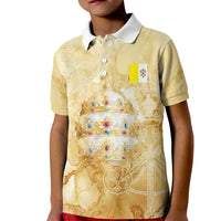Vatican City St Peters Basilica Kid Polo Shirt Papal Tiara - Tu Es Petrus Catholic Watercolor