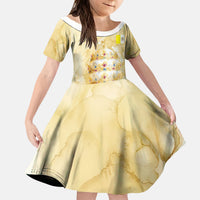 Vatican City St Peters Basilica Kid Short Sleeve Dress Papal Tiara - Tu Es Petrus Catholic Watercolor