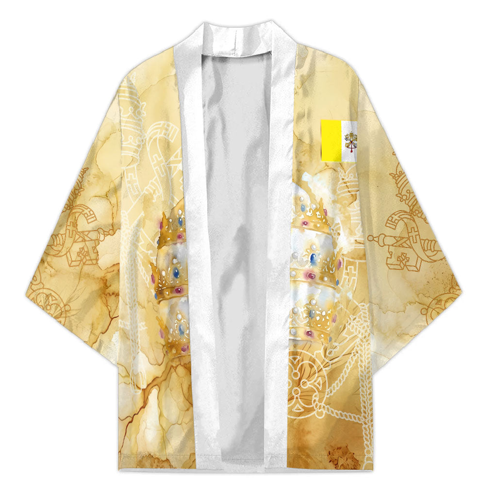 Vatican City St Peters Basilica Kimono Papal Tiara - Tu Es Petrus Catholic Watercolor