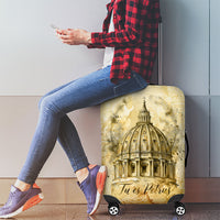 Vatican City St Peters Basilica Luggage Cover Papal Tiara - Tu Es Petrus Catholic Watercolor