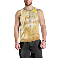 Vatican City St Peters Basilica Men Tank Top Papal Tiara - Tu Es Petrus Catholic Watercolor