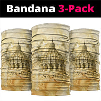 Vatican City St Peters Basilica Neck Gaiter Papal Tiara - Tu Es Petrus Catholic Watercolor