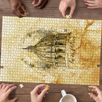 Vatican City St Peters Basilica Puzzle Papal Tiara - Tu Es Petrus Catholic Watercolor