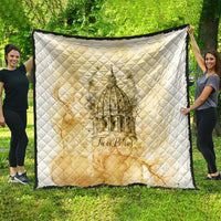 Vatican City St Peters Basilica Quilt Papal Tiara - Tu Es Petrus Catholic Watercolor