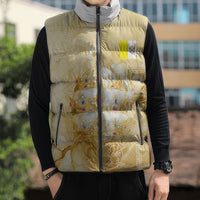 Vatican City St Peters Basilica Sleeveless Puffer Jacket Papal Tiara - Tu Es Petrus Catholic Watercolor
