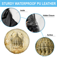 Vatican City St Peters Basilica Spare Tire Cover Papal Tiara - Tu Es Petrus Catholic Watercolor