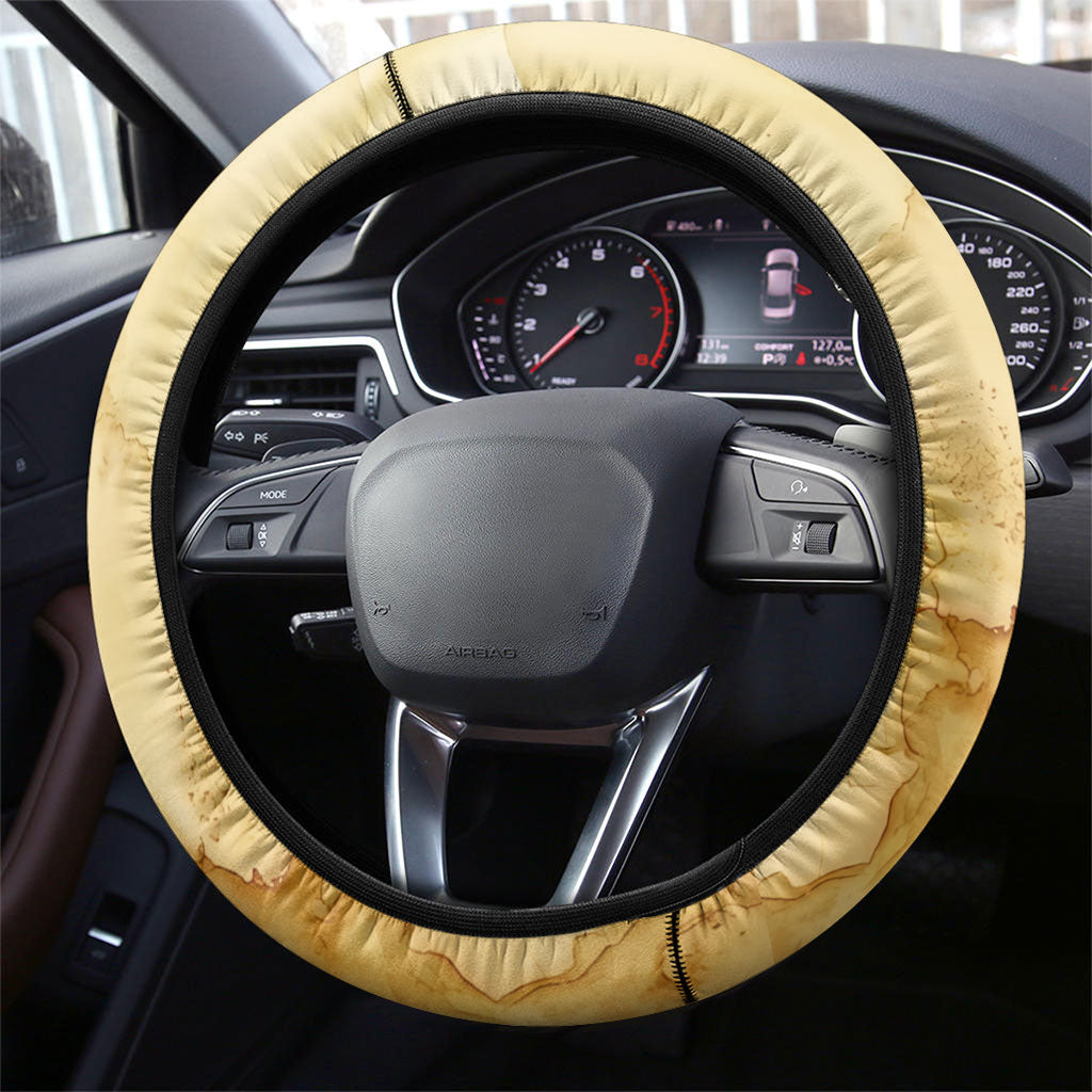 Vatican City St Peters Basilica Steering Wheel Cover Papal Tiara - Tu Es Petrus Catholic Watercolor