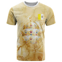 Vatican City St Peters Basilica T Shirt Papal Tiara - Tu Es Petrus Catholic Watercolor