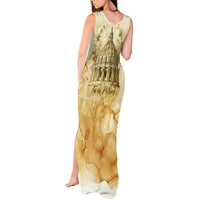 Vatican City St Peters Basilica Tank Maxi Dress Papal Tiara - Tu Es Petrus Catholic Watercolor
