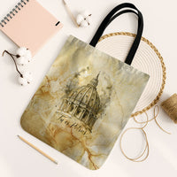 Vatican City St Peters Basilica Tote Bag Papal Tiara - Tu Es Petrus Catholic Watercolor