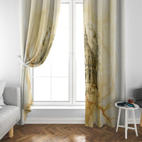 Vatican City St Peters Basilica Window Curtain Papal Tiara - Tu Es Petrus Catholic Watercolor