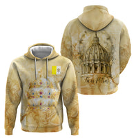 Vatican City St Peters Basilica Zip Hoodie Papal Tiara - Tu Es Petrus Catholic Watercolor