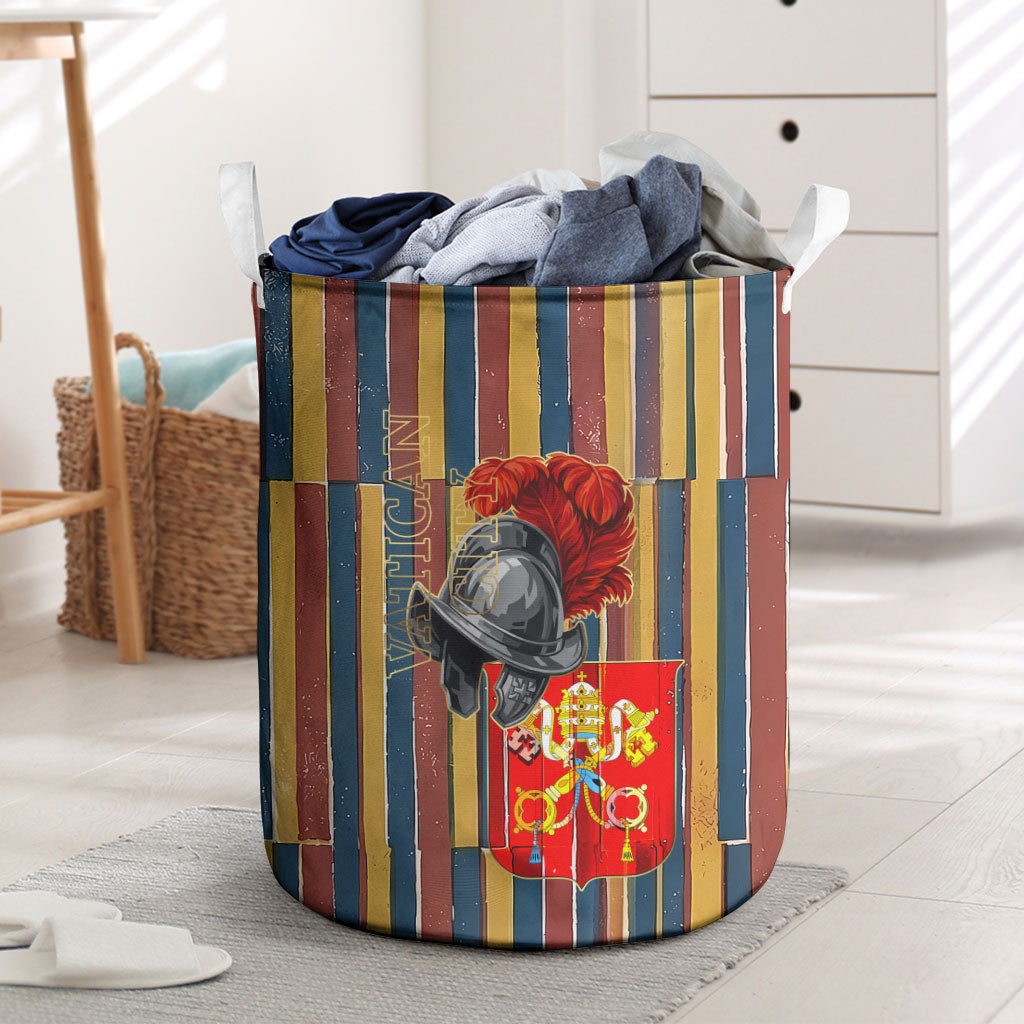 Vatican City Swiss Guard Protectors Of The Holy See Laundry Basket Renaissance Uniform Stripes Catholic Military History