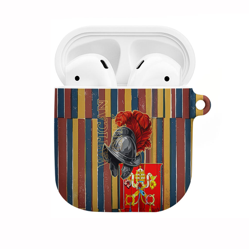 Vatican City Swiss Guard Protectors Of The Holy See AirPods Case Renaissance Uniform Stripes Catholic Military History