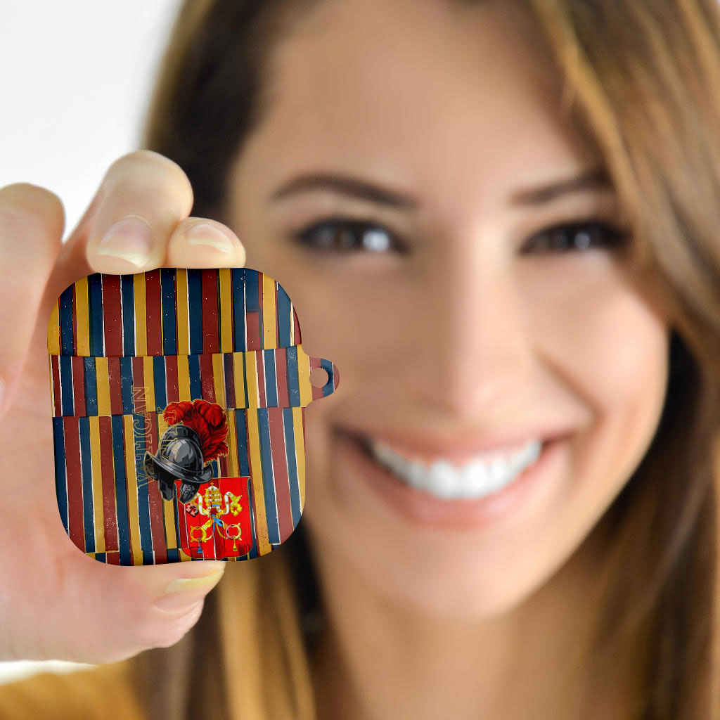 Vatican City Swiss Guard Protectors Of The Holy See AirPods Case Renaissance Uniform Stripes Catholic Military History