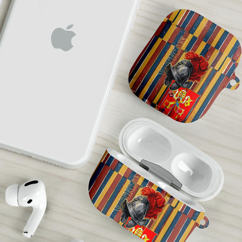 Vatican City Swiss Guard Protectors Of The Holy See AirPods Case Renaissance Uniform Stripes Catholic Military History