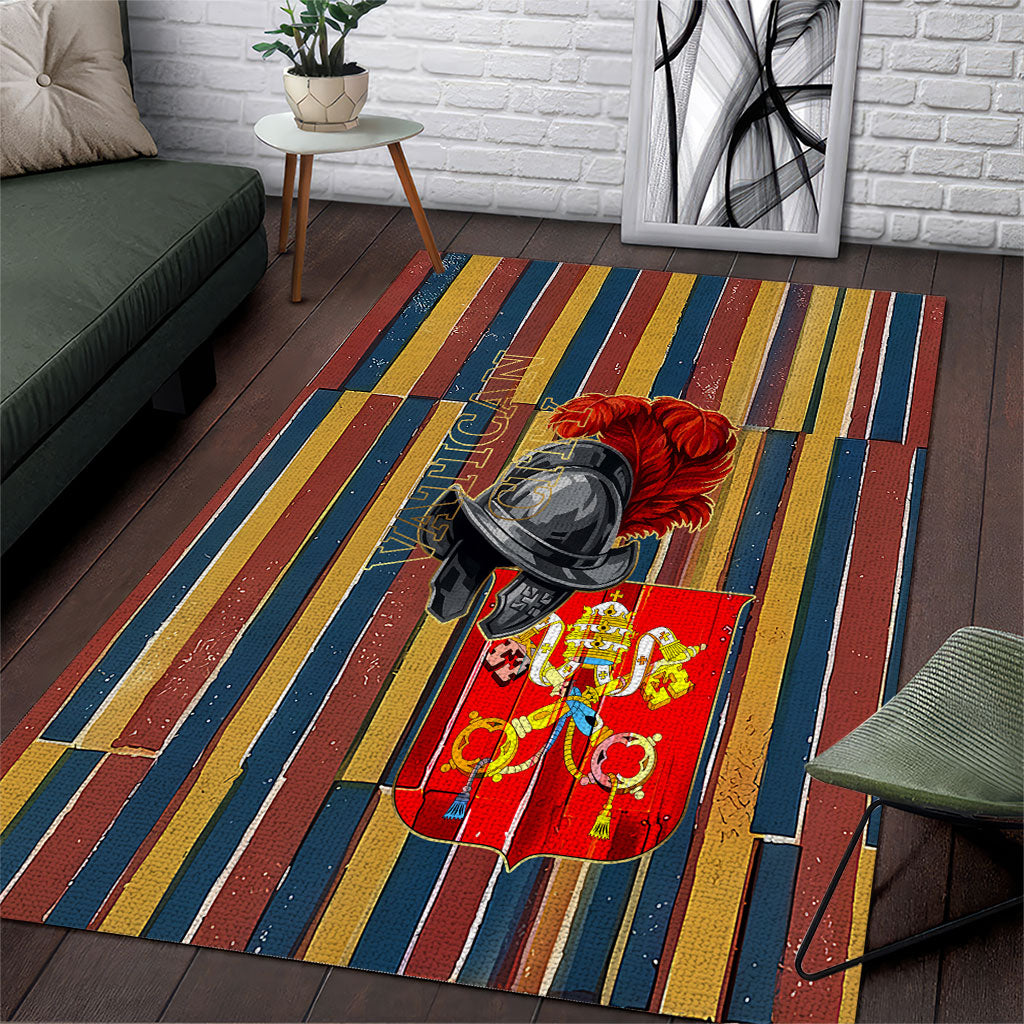 Vatican City Swiss Guard Protectors Of The Holy See Area Rug Renaissance Uniform Stripes Catholic Military History