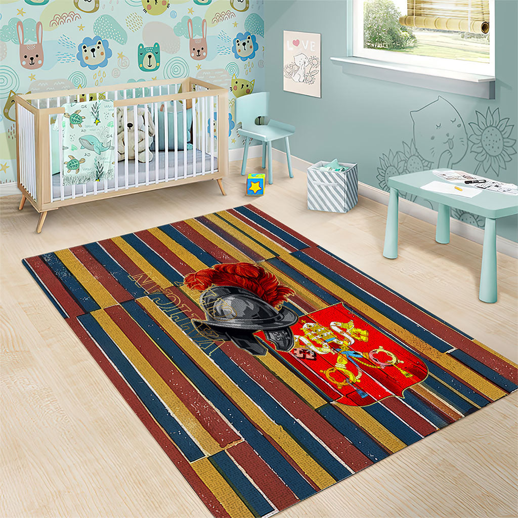 Vatican City Swiss Guard Protectors Of The Holy See Area Rug Renaissance Uniform Stripes Catholic Military History