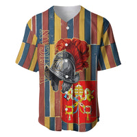 Vatican City Swiss Guard Protectors Of The Holy See Baseball Jersey Renaissance Uniform Stripes Catholic Military History