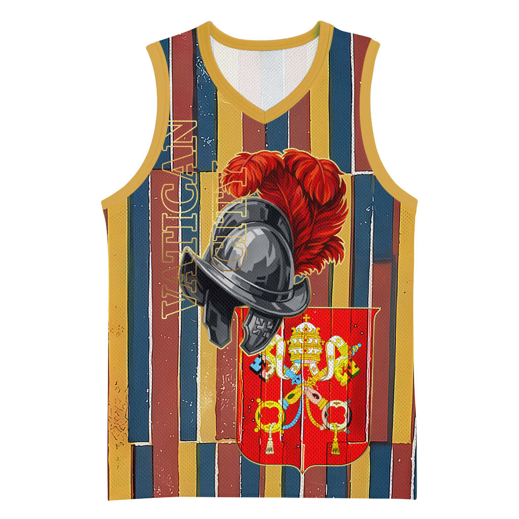 Vatican City Swiss Guard Protectors Of The Holy See Basketball Jersey Renaissance Uniform Stripes Catholic Military History