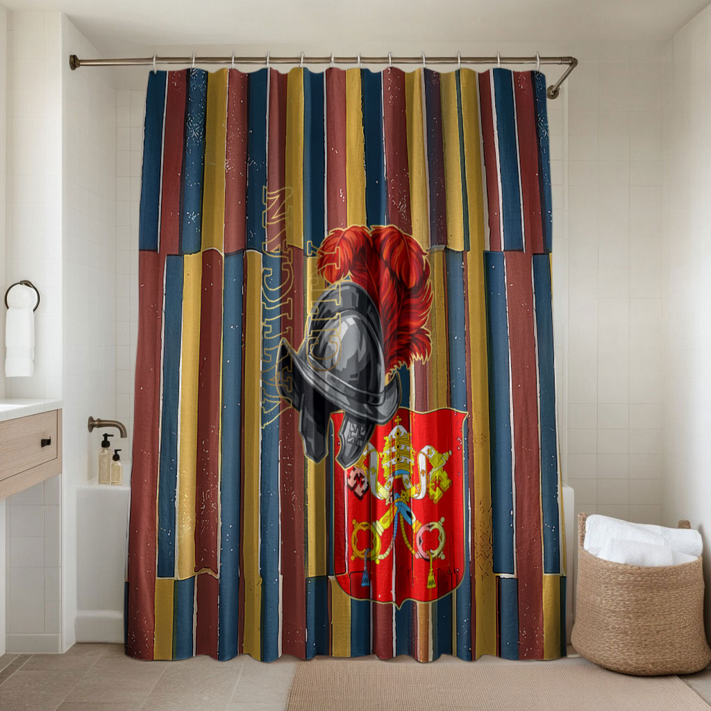 Vatican City Swiss Guard Protectors Of The Holy See Bathroom Set Renaissance Uniform Stripes Catholic Military History