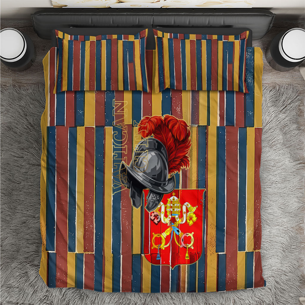 Vatican City Swiss Guard Protectors Of The Holy See Bedding Set Renaissance Uniform Stripes Catholic Military History