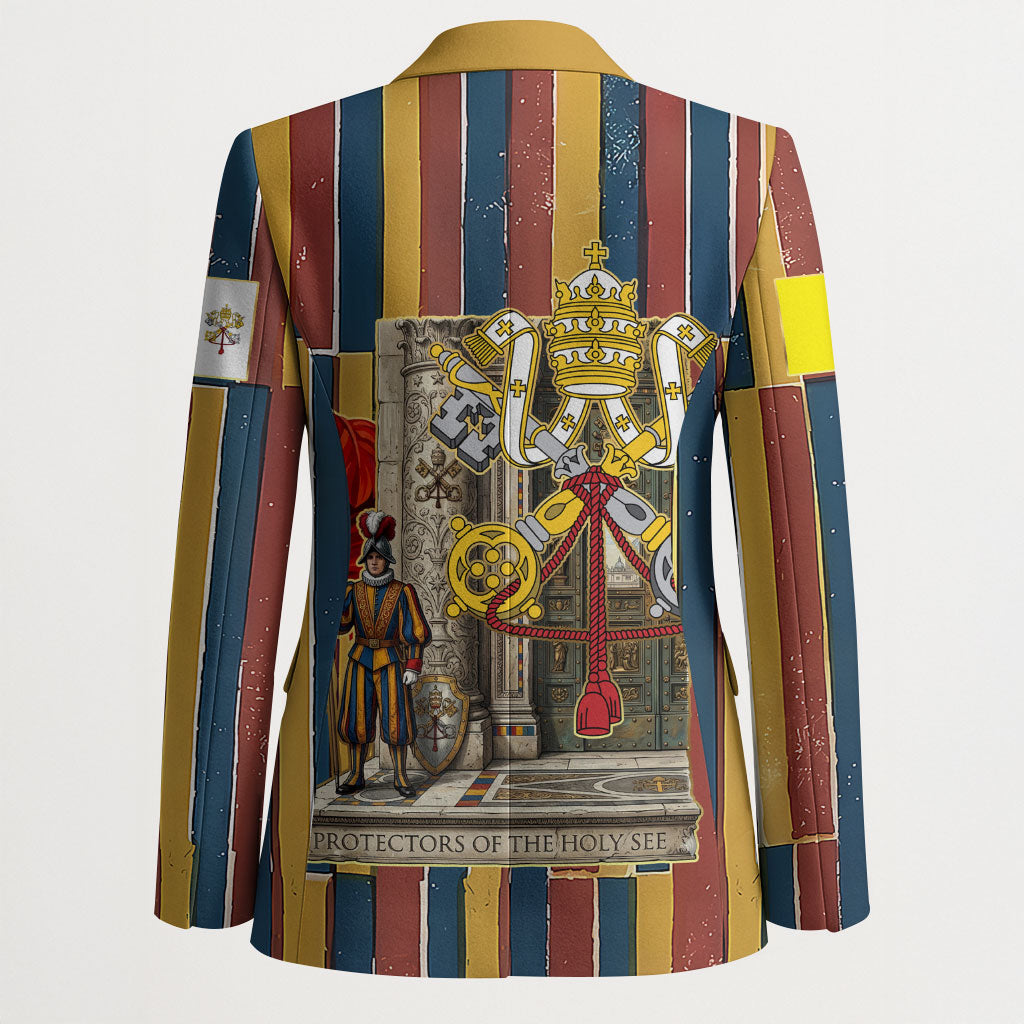 Vatican City Swiss Guard Protectors Of The Holy See Blazer Renaissance Uniform Stripes Catholic Military History