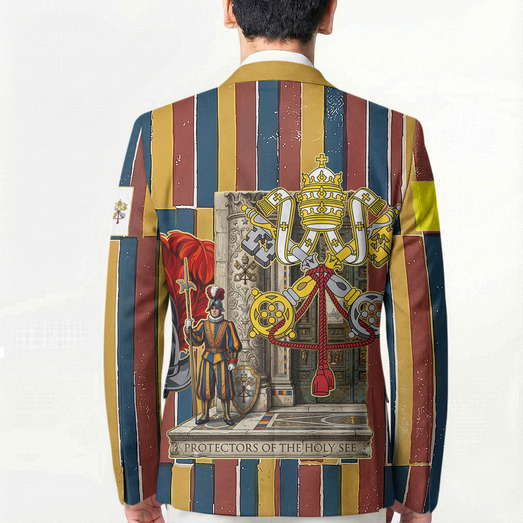 Vatican City Swiss Guard Protectors Of The Holy See Blazer Renaissance Uniform Stripes Catholic Military History