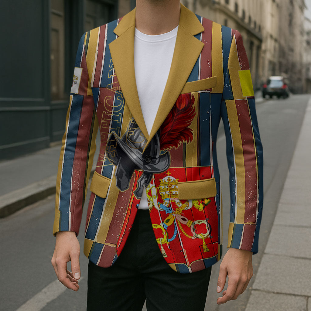 Vatican City Swiss Guard Protectors Of The Holy See Blazer Renaissance Uniform Stripes Catholic Military History