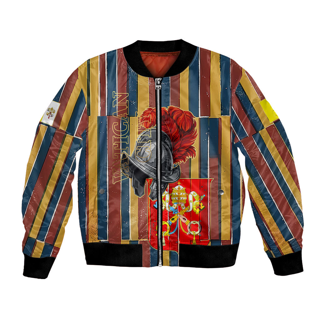 Vatican City Swiss Guard Protectors Of The Holy See Bomber Jacket Renaissance Uniform Stripes Catholic Military History