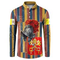 Vatican City Swiss Guard Protectors Of The Holy See Button Sweatshirt Renaissance Uniform Stripes Catholic Military History