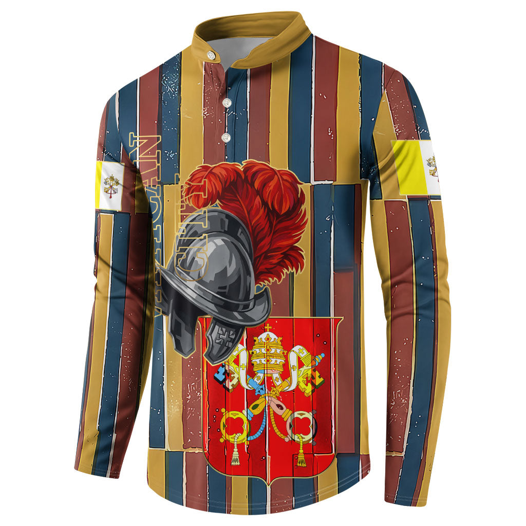 Vatican City Swiss Guard Protectors Of The Holy See Button Sweatshirt Renaissance Uniform Stripes Catholic Military History