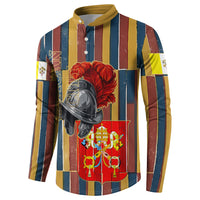 Vatican City Swiss Guard Protectors Of The Holy See Button Sweatshirt Renaissance Uniform Stripes Catholic Military History