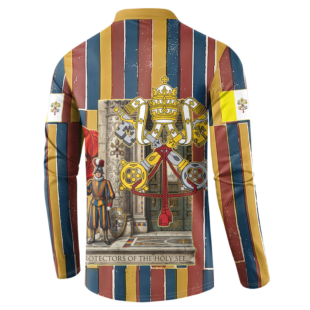 Vatican City Swiss Guard Protectors Of The Holy See Button Sweatshirt Renaissance Uniform Stripes Catholic Military History