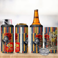 Vatican City Swiss Guard Protectors Of The Holy See 4 in 1 Can Cooler Tumbler Renaissance Uniform Stripes Catholic Military History